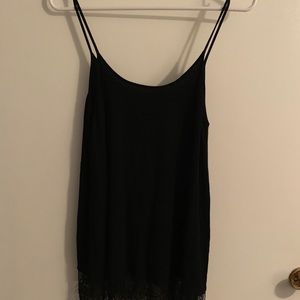 Black slip dress.
